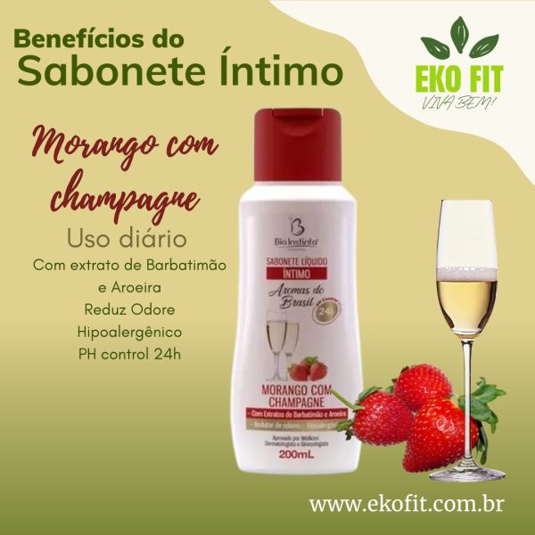 Sabonete Intimo Ekofit Morango com Champagne